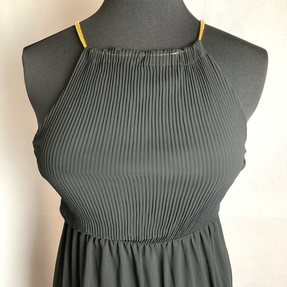 🆕Pat Pat Black Elegant Pleated Maxi Dress. Medium